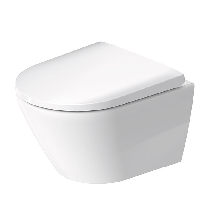 Duravit D-Code Унитаз 37х48см., подвесной, безободковый, с сиденьем микролифт, цвет: белый глянцевый