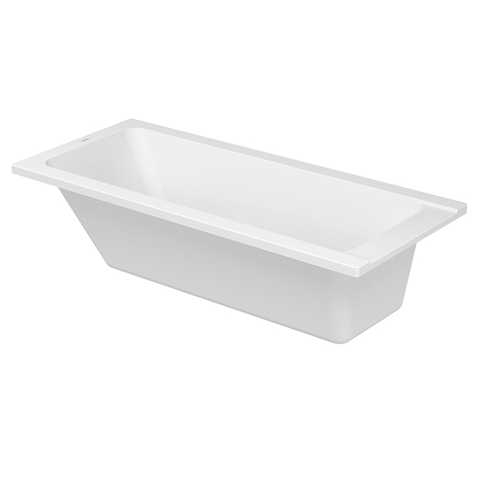 Duravit D-Code Ванна акриловая 160х70x40см, встраиваемая, с 1 наклоном для спины, выпуск в зоне ног, цвет: белый