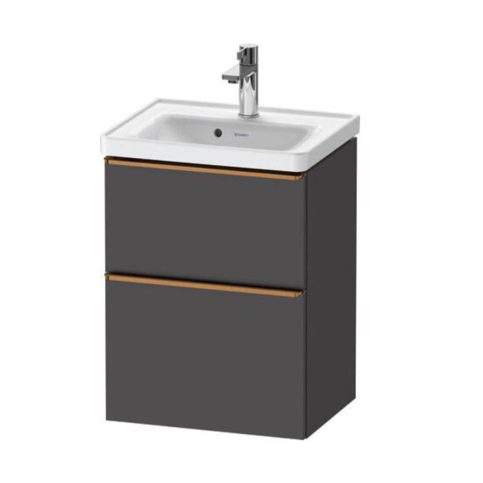 Duravit D-Neo Тумба под раковину 48.4х37.2см., подвесная, с выдв. ящиком и выдв. отделением, цвет: графит матовый