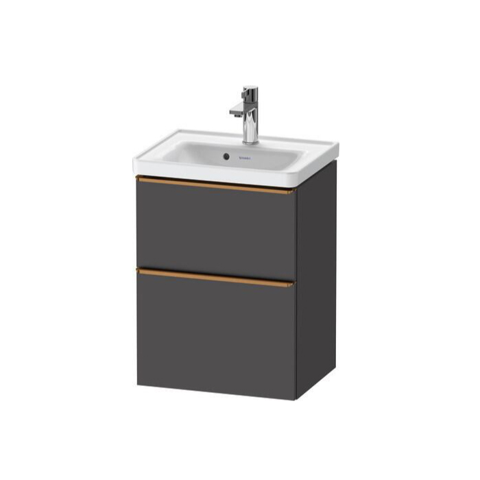 Duravit D-Neo Тумба под раковину 48.4x37.2см., подвесная, с выдв. ящиком и выдв. отделением, цвет: графит матовый