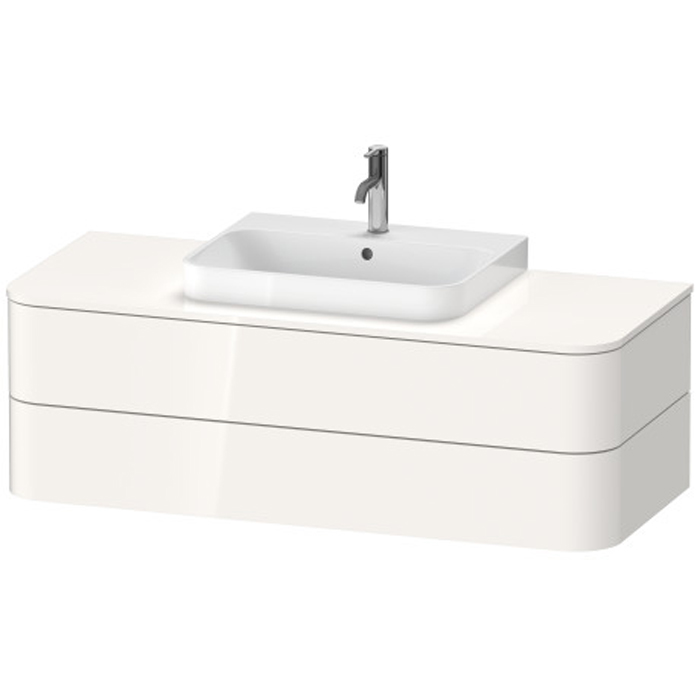 Duravit Happy D.2 Plus Тумба подвесная 130x55х40.8см, с раковиной и 2 ящиками, цвет: белый глянцевый