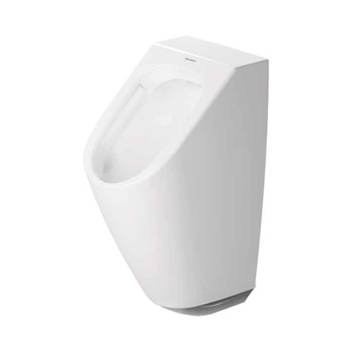 Duravit ME by Starck Писсуар Rimless электронный писсуар с питанием от сети, без смывного края, подача воды сзади, с вытяжкой, без мушки