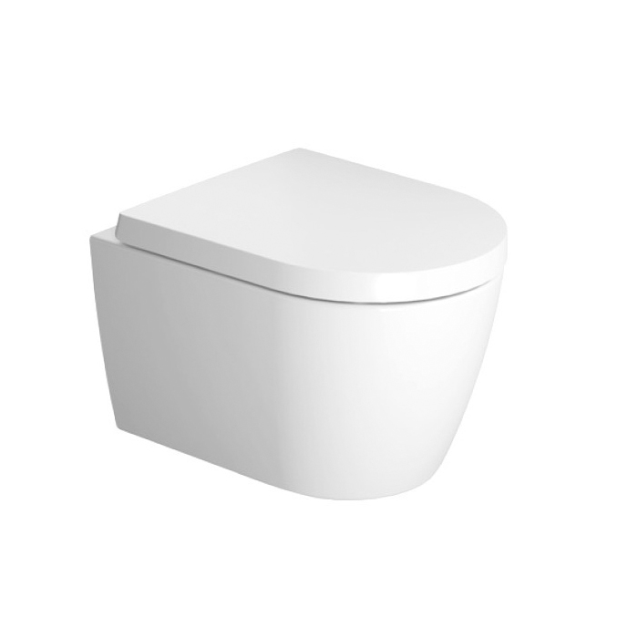 Duravit ME by Starck Унитаз 37х48см., подвесной, безободковый, с сиденьем микролифт, цвет: белый глянцевый
