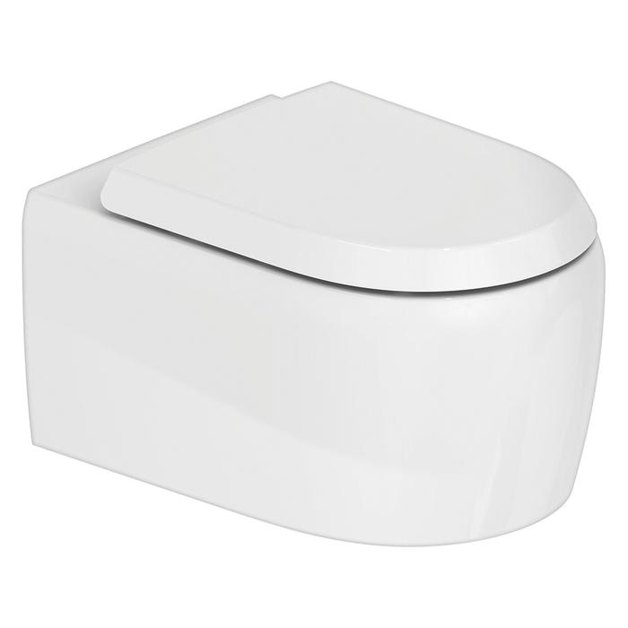 Duravit Qatego Унитаз подвесной 37х57см., с креплением Durafix, с установленными петлями из нерж. стали, цвет: белый