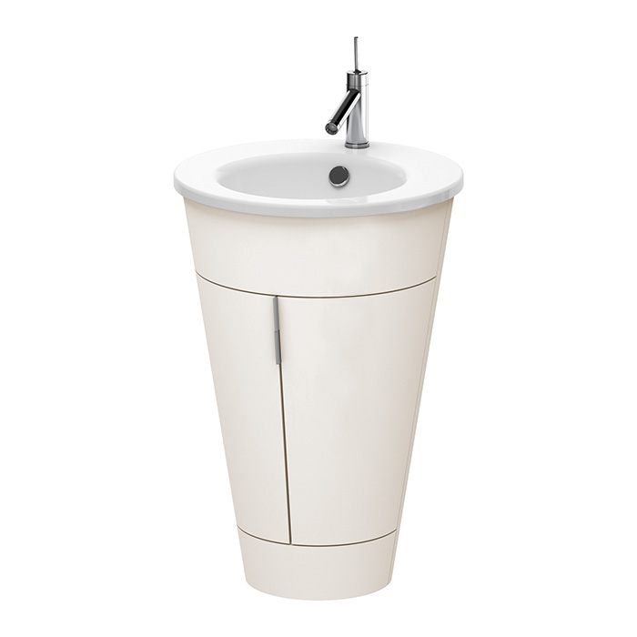 Duravit Starck 1 Тумба напольная 60x56xh82.5см, с раковиной, цвет: nordic white satin matt