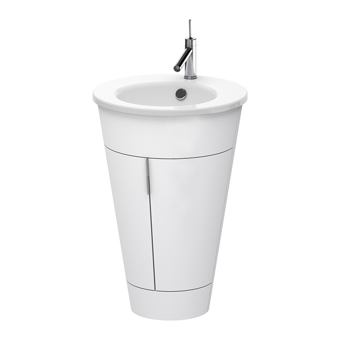 Duravit Starck 1 Тумба напольная 60x56xh82.5см, с раковиной, цвет: white satin matt