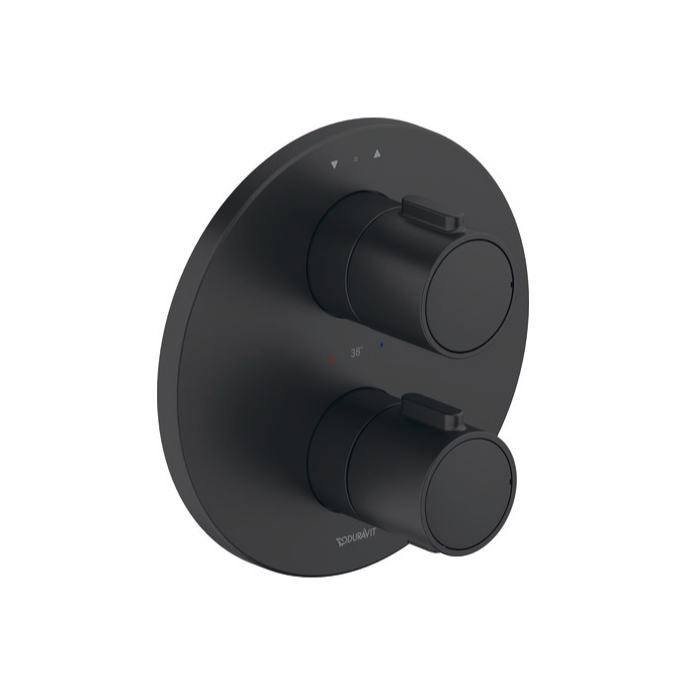 Duravit Thermostatic Смеситель для душа, настенный, термостатический, цвет: черный матовый