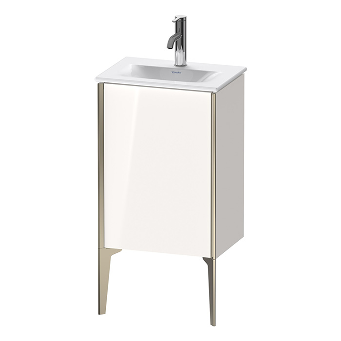 Duravit XViu Тумба подвесная 43x31x59.1см, с раковиной, 1 дверь, (петли справа), цвет: белый глянцевый/champagne matt