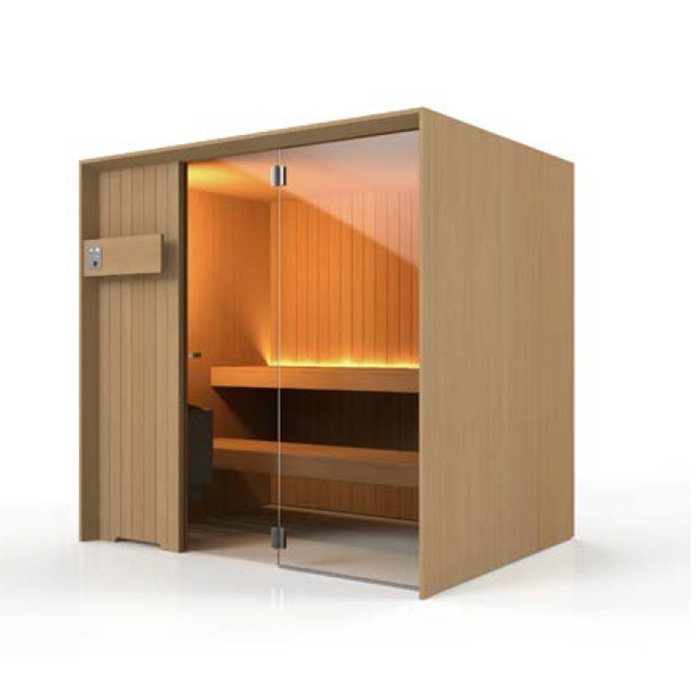 Effegibi Idea Сауна 132х125х201см, пристенная, цвет: канадский хемлок