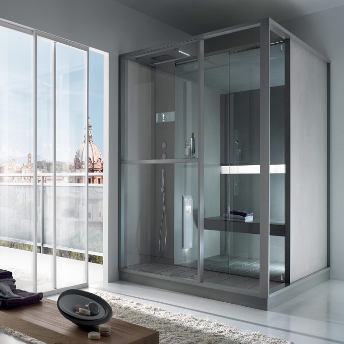 Effegibi Logica H Хаммам с душевой зоной 214x250x226см, в нишу, цвет: Soft Sand