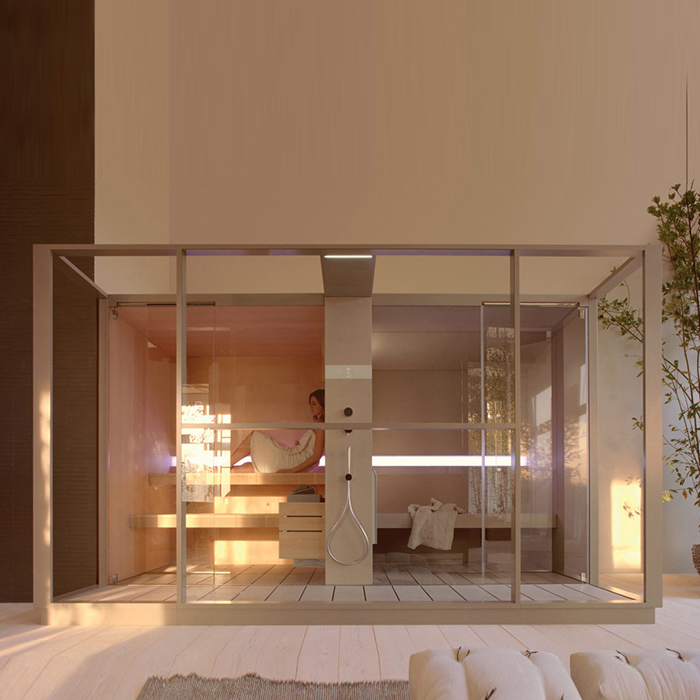 Effegibi Logica Spa Filo Сауна&Хаммам 373x250x217см, в нишу, цвет: Stone