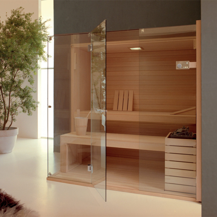 Effegibi Sky Corner 60 Био-Сауна 200x150x201см, угловая SX, цвет: канадский хемлок