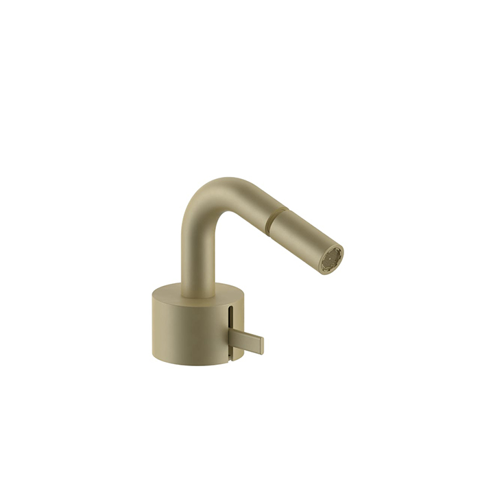 Fantini AF/21 Смеситель для биде, 1 отв., излив: 130 мм, цвет: Matt British Gold PVD