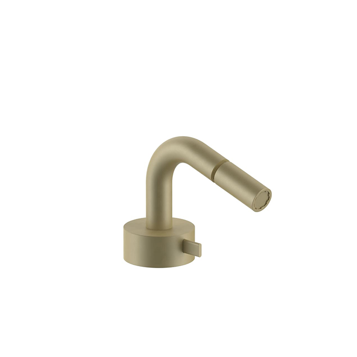 Fantini AF/21 Смеситель для биде, 1 отв., излив: 130 мм, цвет: Matt British Gold PVD
