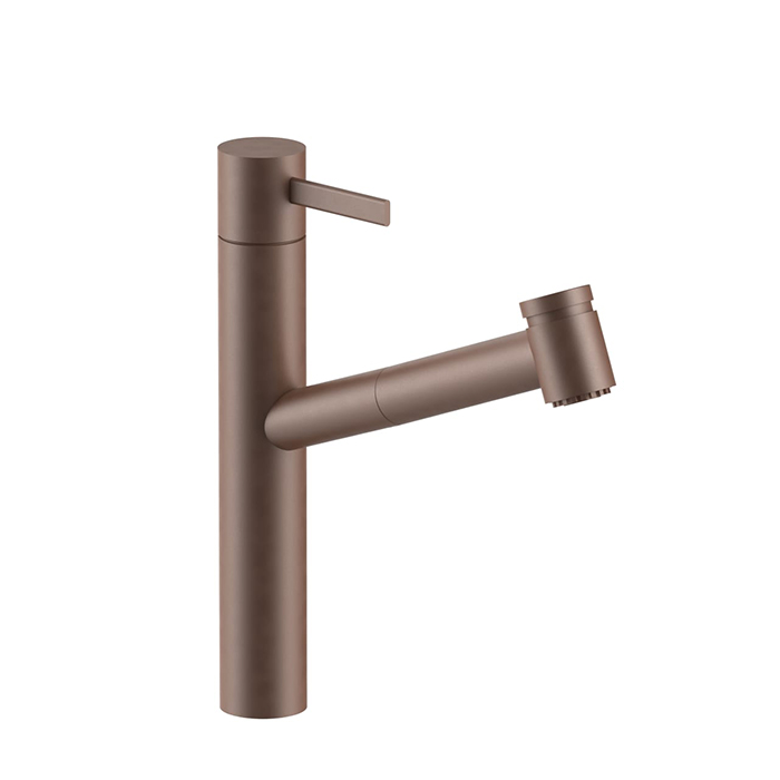 Fantini AF/21 Смеситель для раковины, 1 отв., излив: 213 мм, цвет: Matt Copper PVD