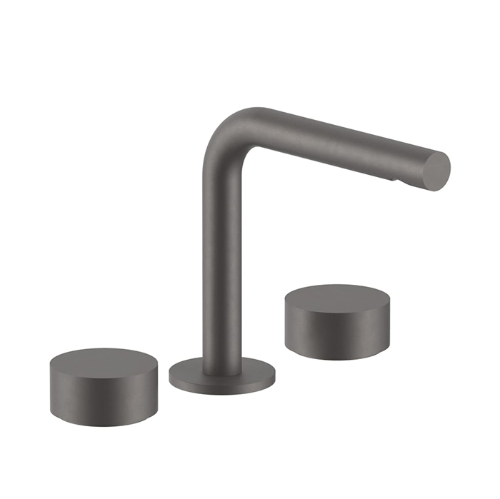 Fantini AF/21 Смеситель для раковины, 3 отв., излив: 15.5 см, цвет: Matt Gun Metal PVD