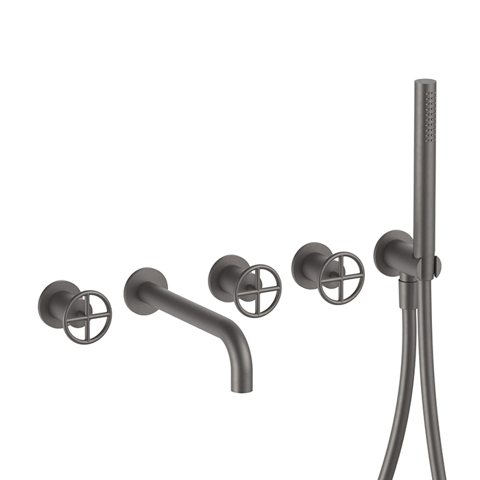 Fantini Fontane Bianche Встраиваемый смеситель для ванны, цвет: Matt Gun Metal PVD