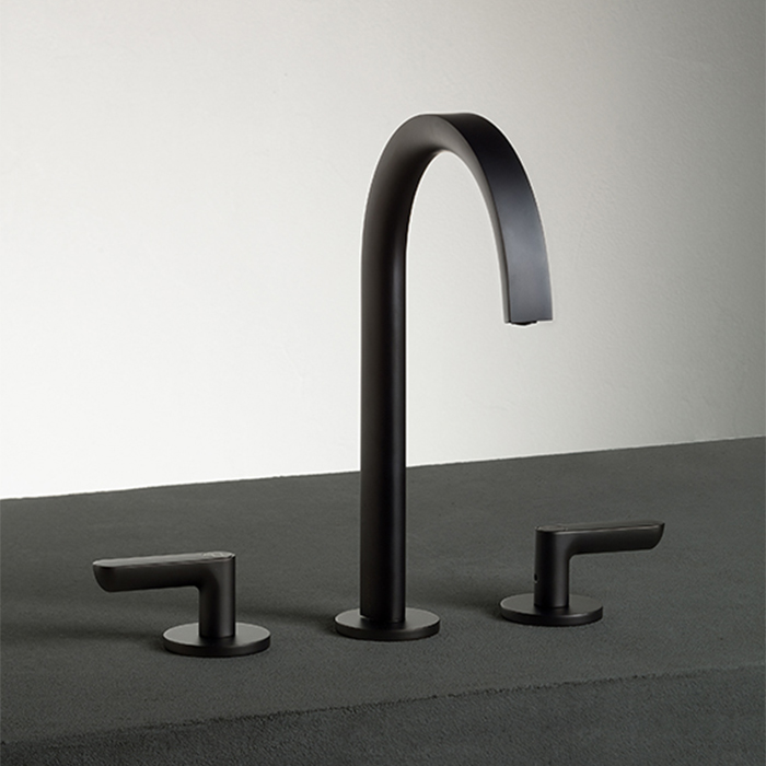 Fantini Icona Deco Смеситель для раковины, 3 отверстия, цвет: оружейная сталь
