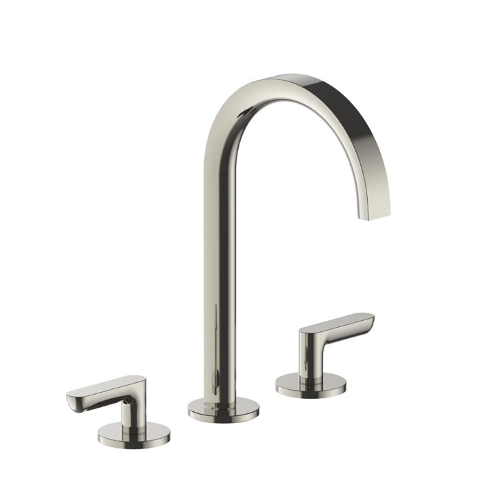 Fantini Icona Deco Смеситель для раковины на 3 отверстия, высота излива 194 мм., цвет: Nickel PVD