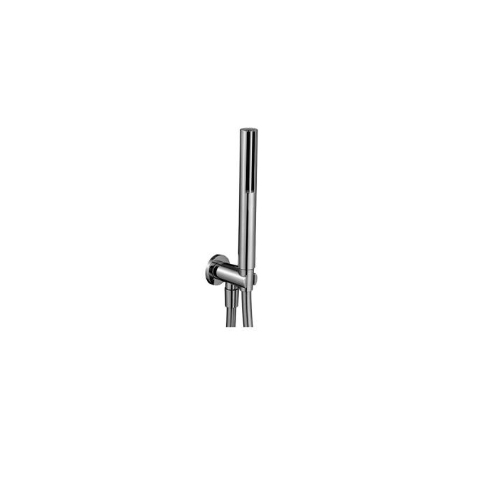 Fantini Milano Душевой набор: вывод воды на 1/2”, шланг 150 см, ручная лейка SUN, держатель для лейки, цвет: хром
