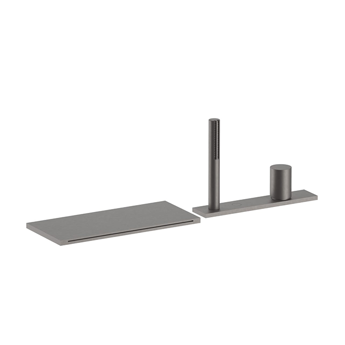Fantini Milano Смеситель для ванны, набортный, излив: 115 мм, цвет: Matt Gun Metal PVD