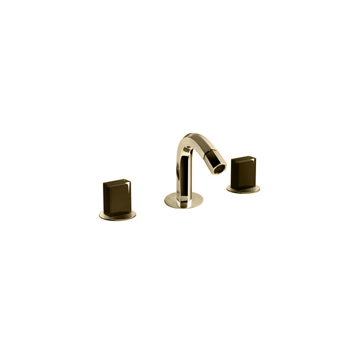 Fantini Venezia Смеситель для биде, 3 отв., излив: 120 мм, цвет: Matt British Gold PVD