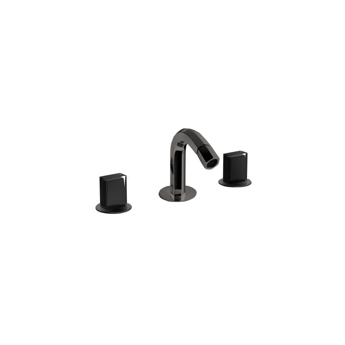 Fantini Venezia Смеситель для биде, 3 отв., излив: 120 мм, цвет: Matt Gun Metal PVD