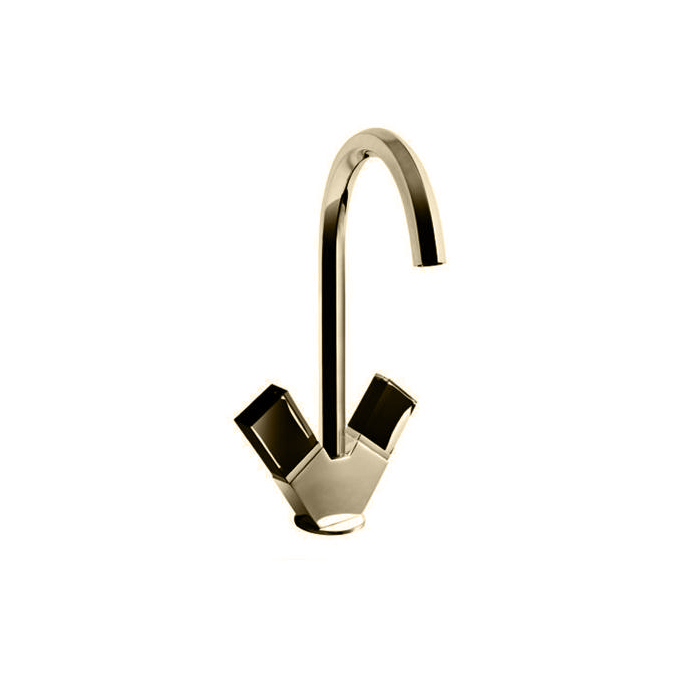 Fantini Venezia Смеситель для раковины, 1 отв., излив: 175 мм, цвет: Matt British Gold PVD