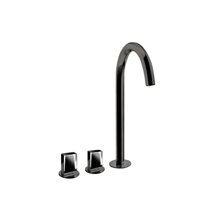 Fantini Venezia Смеситель для раковины, 3 отв., высокий излив, излив: 175 мм, цвет: Matt Gun Metal PVD