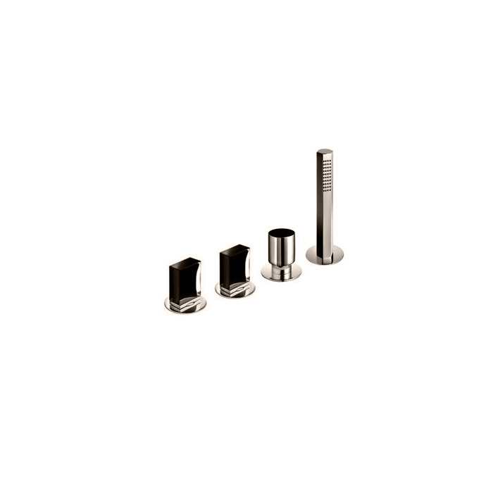 Fantini Venezia Смеситель для ванны, набортный, 4 отв., без излива, цвет: Nickel PVD