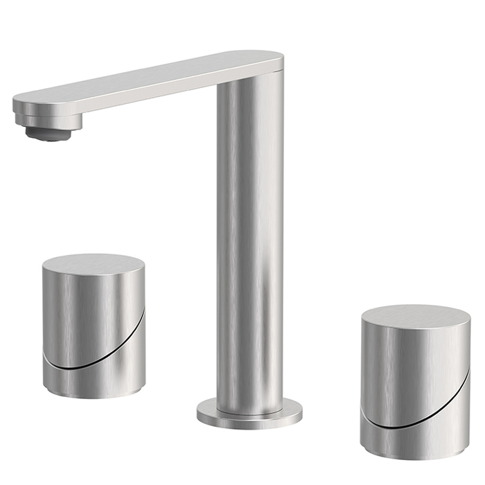 Fima Carlo Frattini Slide Смеситель для раковины, 3 отв., цвет: Stainless Steel