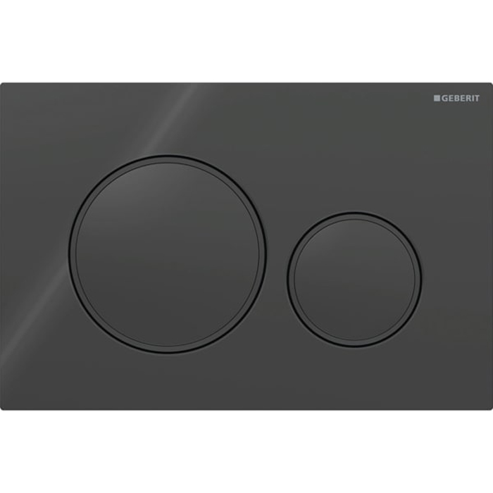 Geberit Sigma20 Клавиша для двойного смыва, круглая, цвет: черный матовый