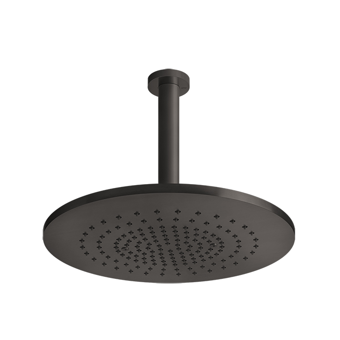 Gessi 316 Душевая головка шарнирная, потолочная на 1/2”, Ø355мм, h=243мм, цвет: brushed black metal pvd
