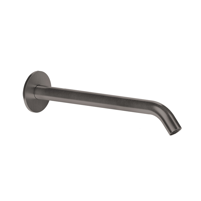 Gessi 316 Настенный излив 200мм на 1/2”, комбинируемый с удаленным управлением, цвет: brushed black metal pvd