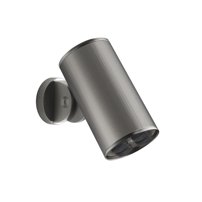 Gessi 316 Rigato Верхний душ Ø7.9см., с настенным креплением, 4 струи, цвет: Steel Brushed