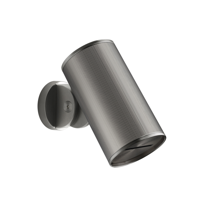 Gessi 316 Rigato Верхний душ Ø79 мм., с настенным креплением, водопад, цвет Steel Brushed