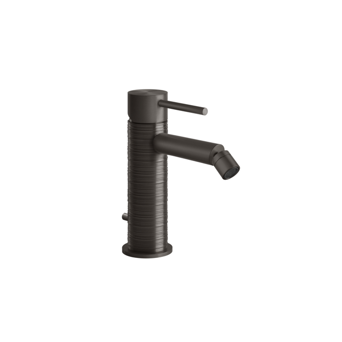 Gessi 316 Смеситель для биде на 1 отв., с донным клапаном, излив: 118мм, цвет: brushed black metal pvd