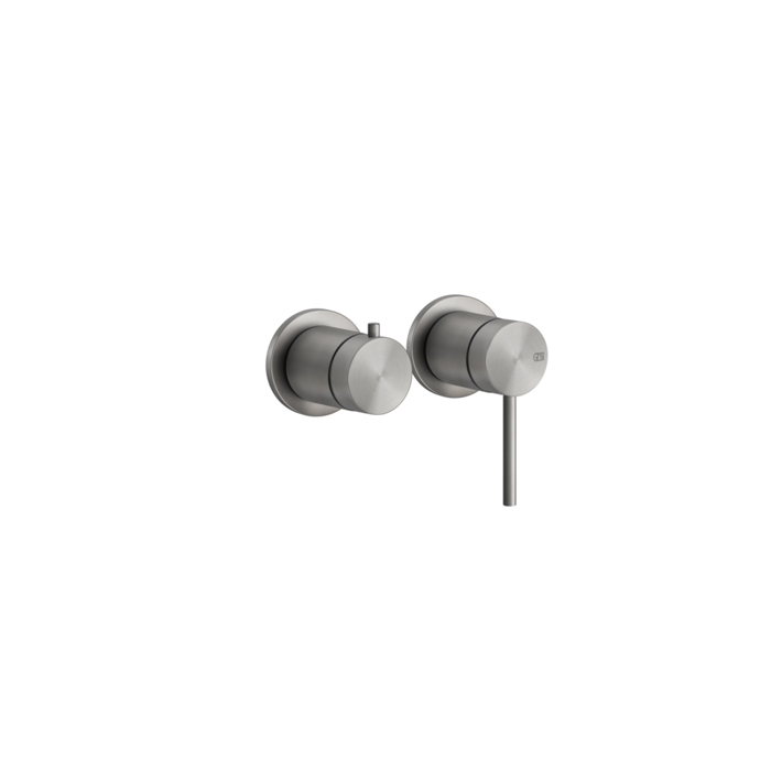 Gessi 316 Смеситель для душа, встраиваемый, с переключателем на 2 выхода, внешняя часть, цвет: Steel Brushed