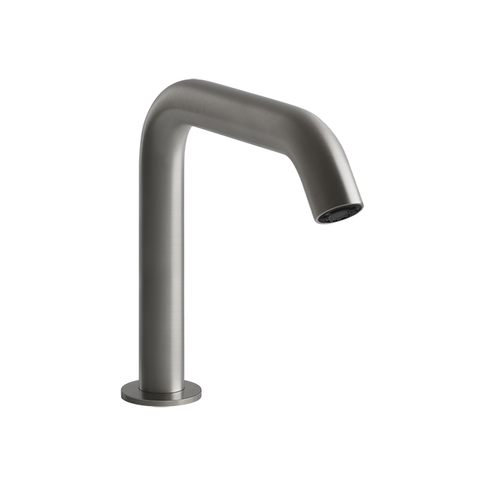 Gessi 316 Смеситель для раковины, 1 отв., электронный, с кран-фильтром для регулировки температуры и напора воды, цвет: Steel Brushed