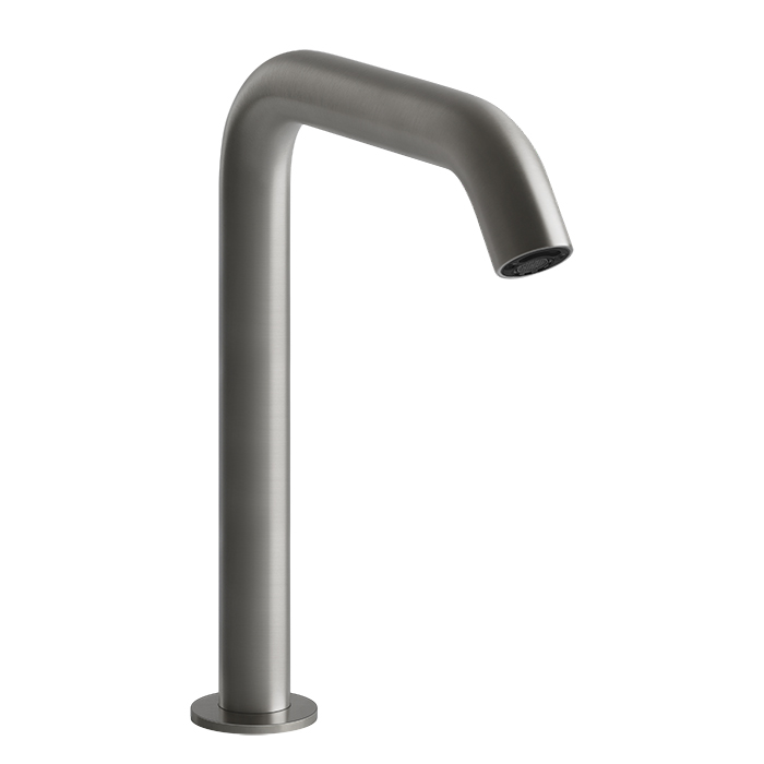 Gessi 316 Смеситель для раковины, 1 отв., электронный, с кран-фильтром для регулировки температуры и напора воды, цвет: Steel Brushed