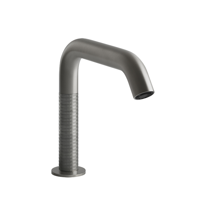 Gessi 316 Смеситель для раковины, 1 отв., электронный, с кран-фильтром для регулировки температуры и напора воды, цвет: Steel Brushed