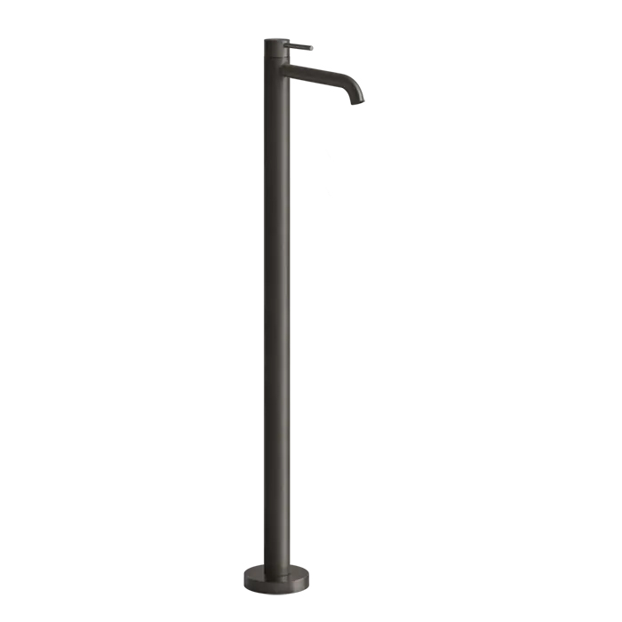 GESSI 316 Смеситель для раковины, напольный, однорычажный, цвет: Black Metal Brushed PVD