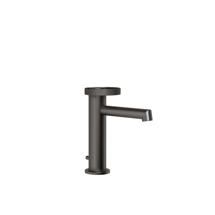 Gessi Anello Смеситель для раковины, на 1 отв., с донным клапаном и соединительными шлангами, цвет: Black Metal Brushed PVD