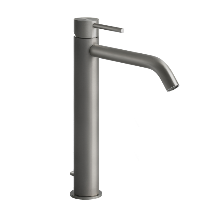 Gessi Flessa Смеситель однорычажный высокий с донным клапаном, Цвет: Шлифованная сталь