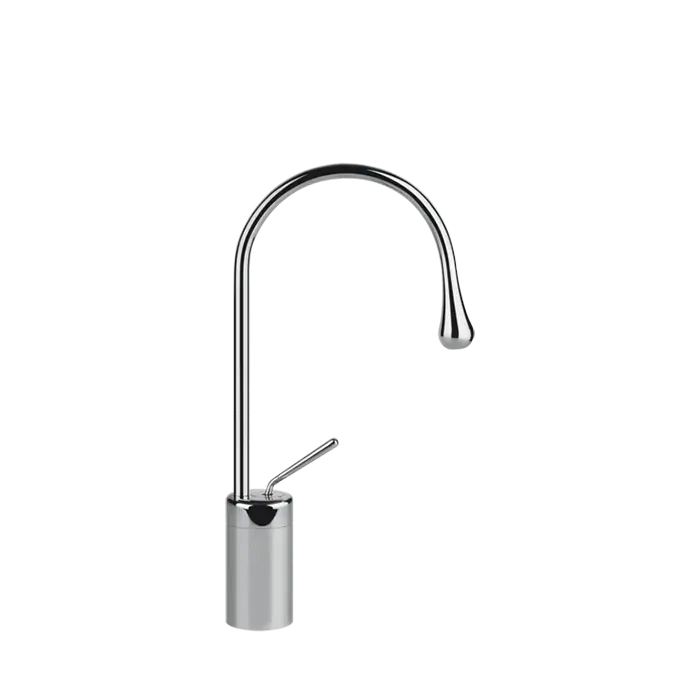 Gessi Goccia Смеситель для раковины на 1 отверстие, высокий, излив 174мм R=90, цвет: хром