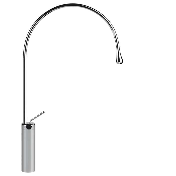 Gessi Goccia Смеситель для раковины на 1 отверстие, высокий, излив 387мм R=197, цвет: хром