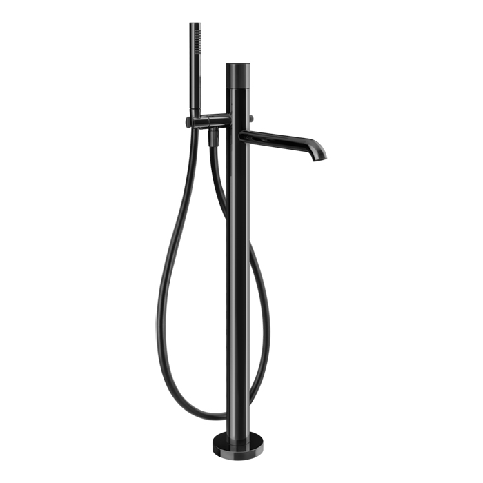 Gessi Habito Diamantao Смеситель для ванны напольный, с ручным душем, цвет: Black Metal PVD