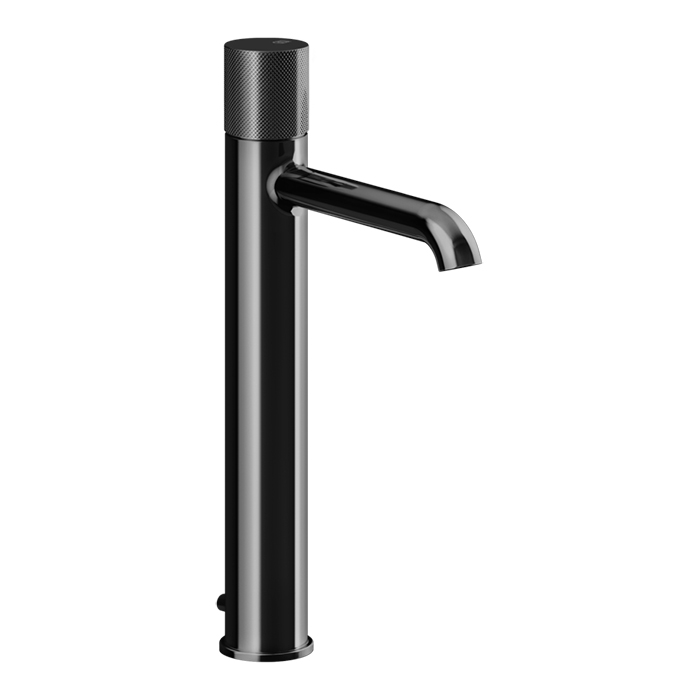 Gessi Habito Diamantato Смеситель для раковины, высокий, 1 отв., с донным клапаном, цвет: Black Metal PVD