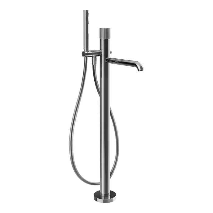 Gessi Habito Rigato Смеситель для ванны напольный, с ручным душем, цвет: хром