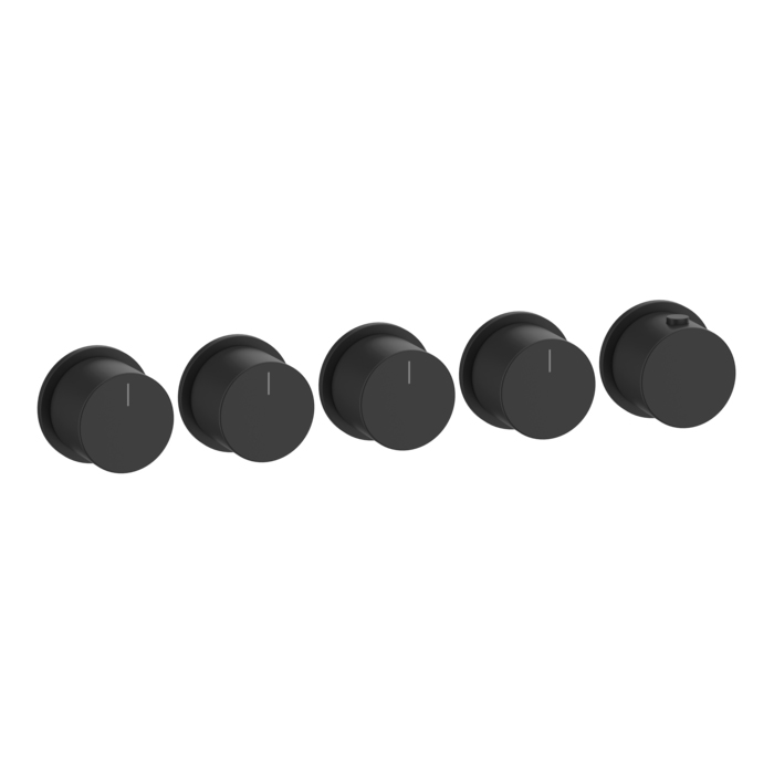 Gessi Habito Смеситель для ванны/душа, встраиваемый, термостатический, с 4 запорными вентилями, цвет: Matte Black